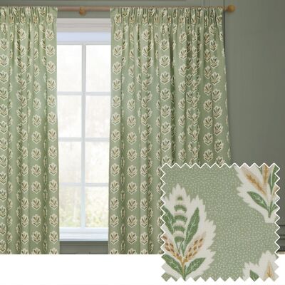 Sanderson Sage Sessile Leaf Curtains - Curtains Sanderson Sage Sessile Leaf Curtains - Curtains