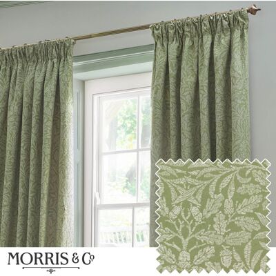 William Morris Morris & Co. Acorn Tonal Jacquard Ready Made Curtains - Curtains William Morris Morris & Co. Acorn Tonal Jacquard Ready Made Curtains - Curtains