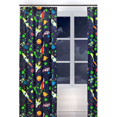 Bedlam Supersonic Blue 168x183cm - Curtains Bedlam Supersonic Blue 168x183cm - Curtains