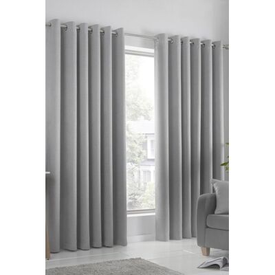Fusion Strata Woven Dimout Ready Made Eyelet Curtains - Curtain Fusion Strata Woven Dimout Ready Made Eyelet Curtains - Curtain