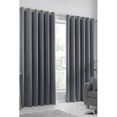 Fusion Strata Charcoal Triple-Woven Dimout Curtains - Curtains Fusion Strata Charcoal Triple-Woven Dimout Curtains - Curtains