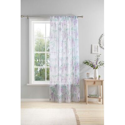 Dreams & Drapes Wisteria Floral Lilac Curtain - Curtain Dreams & Drapes Wisteria Floral Lilac Curtain - Curtain