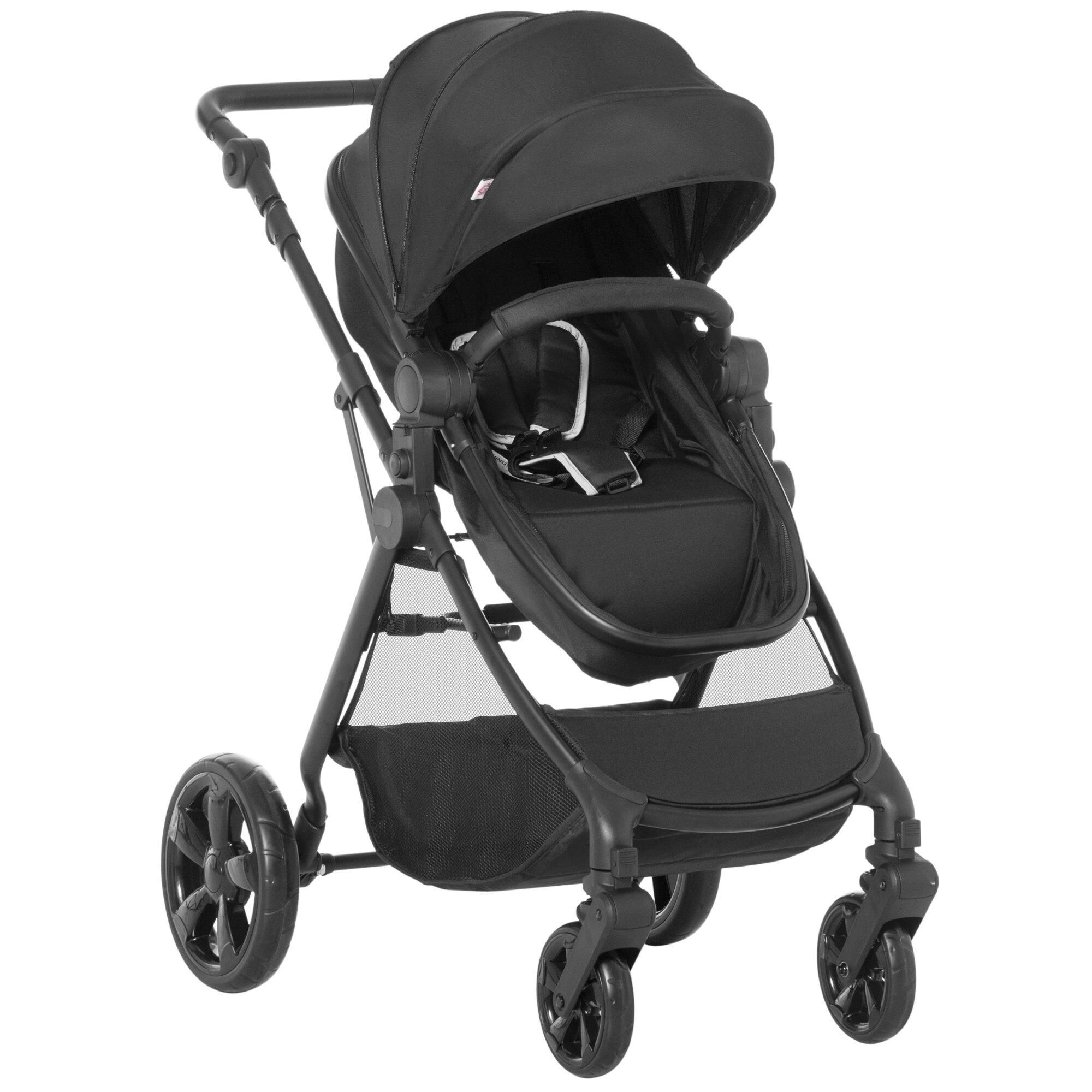 HOMCOM Foldable Travel Baby Stroller with Fully Reclining From Birth to 3 Years