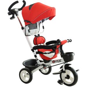 HOMCOM 4-in-1 Baby Tricycle Kids Folding Trike with Canopy for 18 Months to 5 Years