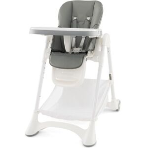 Costway Folding Baby High Chair Adjustable Convertible High Chair W/ Detachable Cushion in Grey Grey Costway Folding Baby High Chair Adjustable Convertible High Chair W/ Detachable Cushion in Grey Grey