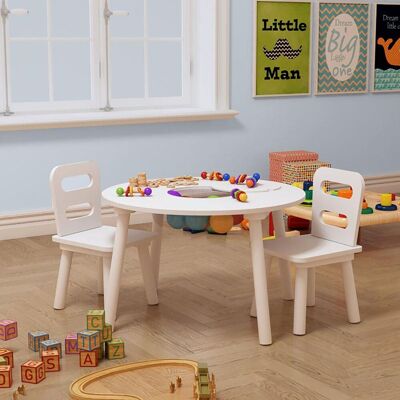 Xample Children Table & 2 Chairs with Storage Kids Bedroom Furniture Playroom Bedroom in White White Xample Children Table & 2 Chairs with Storage Kids Bedroom Furniture Playroom Bedroom in White White