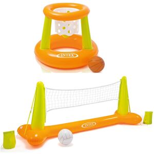 Intex Pool Volleyball & Floating Hoop Game Game For All Ages in Orange Size: 2kg Orange 2kg Intex Pool Volleyball & Floating Hoop Game Game For All Ages in Orange Size: 2kg Orange 2kg