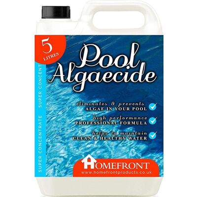 Homefront Pool Algaecide - Removes Algae From Pools, Hot Tubs & Spa 5L in Clear Clear Homefront Pool Algaecide - Removes Algae From Pools, Hot Tubs & Spa 5L in Clear Clear
