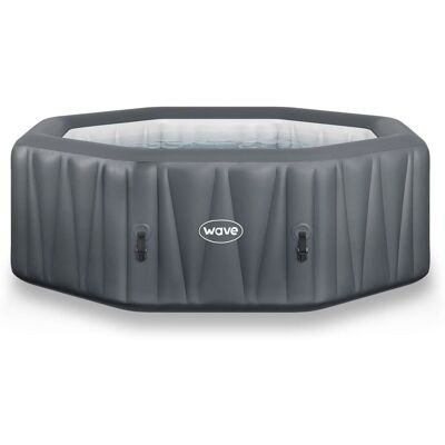 Wave Spas Wave Aegean 6-Person Inflatable Hot Tub with Integrated Heater in Dark Grey Dark Grey Wave Spas Wave Aegean 6-Person Inflatable Hot Tub with Integrated Heater in Dark Grey Dark Grey