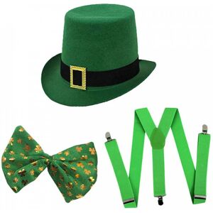I Love Fancy Dress Irish Buckle Hat, Bow Tie + Braces in Green Size: 6 Pack Green 6 Pack I Love Fancy Dress Irish Buckle Hat, Bow Tie + Braces in Green Size: 6 Pack Green 6 Pack