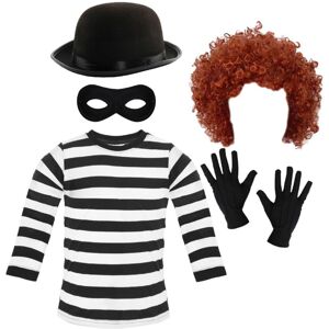 I Love Fancy Dress Women's Storybook Burglar Costume - Top, Mask, Hat, Wig & Gloves in Black Size: Small Black Small I Love Fancy Dress Women's Storybook Burglar Costume - Top, Mask, Hat, Wig & Gloves in Black Size: Small Black Small