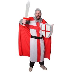 I Love Fancy Dress Men's St George Knight Costume with Inflatable Sword & Shield in Red Size: Medium Red Medium I Love Fancy Dress Men's St George Knight Costume with Inflatable Sword & Shield in Red Size: Medium Red Medium