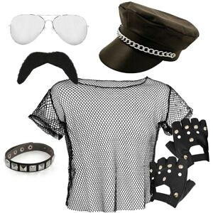 I Love Fancy Dress Men's YMCA Macho Man Costume Set in Black Size: 2XL Black 2XL I Love Fancy Dress Men's YMCA Macho Man Costume Set in Black Size: 2XL Black 2XL