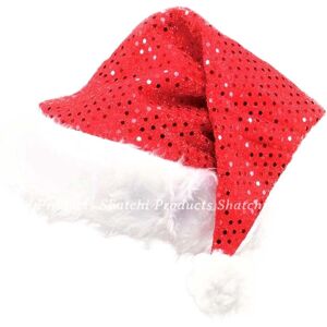 Shatchi 12 Deluxe Santa Father Christmas Hat with Sequin Fancy Dress Costume Accessories Party Celebration Outfit Decorations in Red Red One Size Shatchi 12 Deluxe Santa Father Christmas Hat with Sequin Fancy Dress Costume Accessories Party Celebration Outfit Decorations in Red Red One Size