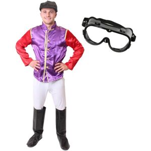 I Love Fancy Dress Men's Purple & Red Jockey Costume Size: Small Multicolor Small I Love Fancy Dress Men's Purple & Red Jockey Costume Size: Small Multicolor Small