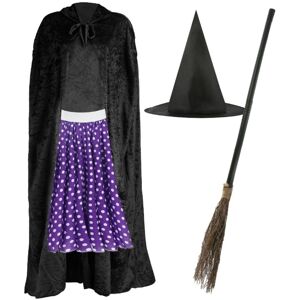 I Love Fancy Dress Women's Kind Witch Costume - Skirt, Cape, Hat & Broom Size: Medium Multicolor Medium I Love Fancy Dress Women's Kind Witch Costume - Skirt, Cape, Hat & Broom Size: Medium Multicolor Medium