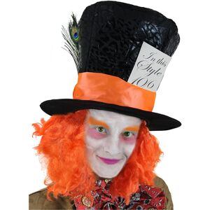 I Love Fancy Dress - Mad Hatter Top Hat - One Size - Orange Hair - Hat I Love Fancy Dress - Mad Hatter Top Hat - One Size - Orange Hair - Hat