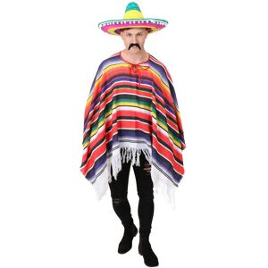 I Love Fancy Dress Men's Multicoloured Mexican Costume 3 Piece Sombrero Poncho Moustache Multicolor I Love Fancy Dress Men's Multicoloured Mexican Costume 3 Piece Sombrero Poncho Moustache Multicolor