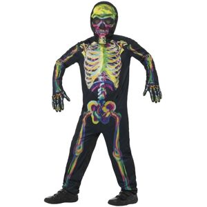 Smiffys Skeleton Glow In The Dark Costume Set in Black Size: 10-12 Years Black 10-12 Years Smiffys Skeleton Glow In The Dark Costume Set in Black Size: 10-12 Years Black 10-12 Years