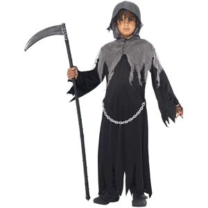 Smiffys Grim Reaper Halloween Costume in Black Size: 13-14 Years Black 13-14 Years Smiffys Grim Reaper Halloween Costume in Black Size: 13-14 Years Black 13-14 Years