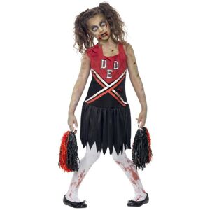 Smiffys Girl's Zombie Cheerleader Costume Set in Red Size: 7-9 Years Red 7-9 Years Smiffys Girl's Zombie Cheerleader Costume Set in Red Size: 7-9 Years Red 7-9 Years