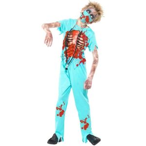 Smiffys Zombie Surgeon Costume Set in Blue Size: 10-12 Years Blue 10-12 Years Smiffys Zombie Surgeon Costume Set in Blue Size: 10-12 Years Blue 10-12 Years