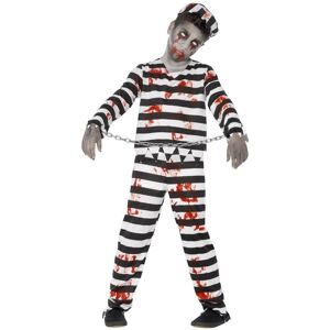 Smiffys Zombie Convict Costume Set in White Size: 10-12 Years White 10-12 Years Smiffys Zombie Convict Costume Set in White Size: 10-12 Years White 10-12 Years