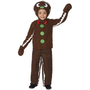 Smiffys Gingerbread Man Christmas Costume Set in Brown Size: 4-6 Years Brown 4-6 Years Smiffys Gingerbread Man Christmas Costume Set in Brown Size: 4-6 Years Brown 4-6 Years