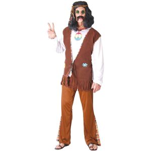 Fiestas Guirca Fancy Dress Adult Hippie Flower in Brown Size: Small Brown S Fiestas Guirca Fancy Dress Adult Hippie Flower in Brown Size: Small Brown S