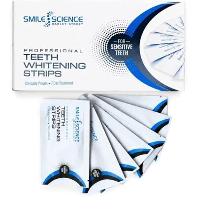 Smile Science Harley Street Professional Teeth Whitening Strips 7 Days in Blue Blue Smile Science Harley Street Professional Teeth Whitening Strips 7 Days in Blue Blue