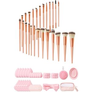 SHEONLY Professional Makeup Brush & Tool Set in Pink Pink SHEONLY Professional Makeup Brush & Tool Set in Pink Pink