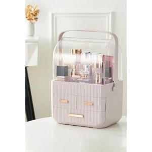 H&O Direct Dust-Proof Table Top Transparent Cosmetics Storage Box in Pink Pink H&O Direct Dust-Proof Table Top Transparent Cosmetics Storage Box in Pink Pink