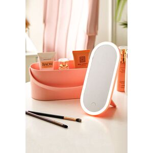 Living and Home Removable Makeup Case with Touch LED Mirror Travel Cosmetic Storage Box in Natural Natural Living and Home Removable Makeup Case with Touch LED Mirror Travel Cosmetic Storage Box in Natural Natural