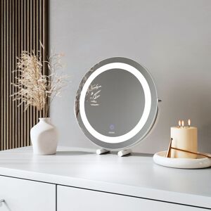 CARME HOME Ada White Mini Touch Sensor LED Light Mirror White CARME HOME Ada White Mini Touch Sensor LED Light Mirror White