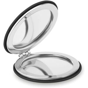 MidOcean Glow PU Round Hand Mirror in Black Black MidOcean Glow PU Round Hand Mirror in Black Black