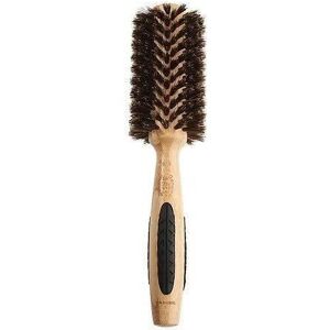 Bass Bristle Medium barrel Straighten & Curl Round Bamboo Brush in Beige Beige Bass Bristle Medium barrel Straighten & Curl Round Bamboo Brush in Beige Beige