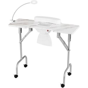 Costway Folding Manicure Nail Table w/Electric Dust Collector & Carry Bag in White White Costway Folding Manicure Nail Table w/Electric Dust Collector & Carry Bag in White White