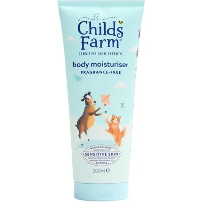 Child's Farm Body Moisturiser Fragrance Free 200ml in White White 200ml Child's Farm Body Moisturiser Fragrance Free 200ml in White White 200ml