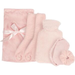 OHS Women's Cosy Fleece Winter Hot Water Bottle 5PC Gift Set in Baby Pink Baby Pink OHS Women's Cosy Fleece Winter Hot Water Bottle 5PC Gift Set in Baby Pink Baby Pink