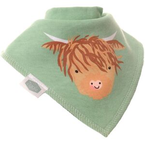 Ziggle Dribble Bib Highland Cow - Green Green Ziggle Dribble Bib Highland Cow - Green Green