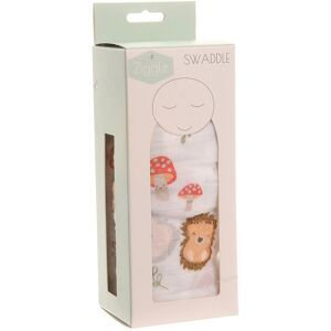 Ziggle Baby Cotton Muslin Swaddle Wrap - Woodland in White White Ziggle Baby Cotton Muslin Swaddle Wrap - Woodland in White White