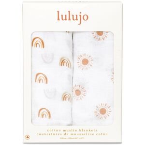 Lulujo 2-pack Cotton Swaddles - Rainbow / Sun Multicolor Lulujo 2-pack Cotton Swaddles - Rainbow / Sun Multicolor