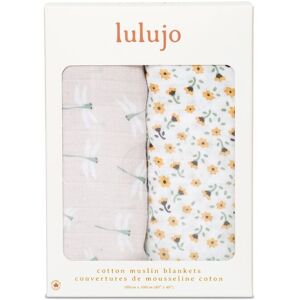 Lulujo 2-pack Cotton Swaddles - Vintage Floral / Dragonfly Multicolor Lulujo 2-pack Cotton Swaddles - Vintage Floral / Dragonfly Multicolor