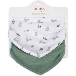 Lulujo 2-pack Bandana Bib - Bunnies & Fern Multicolor Lulujo 2-pack Bandana Bib - Bunnies & Fern Multicolor