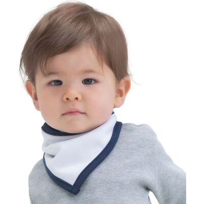 Babybugz Plain Bandana Bib in White White Babybugz Plain Bandana Bib in White White