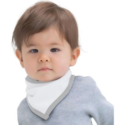 Babybugz Plain Bandana Bib Pack of 2 in White White Babybugz Plain Bandana Bib Pack of 2 in White White