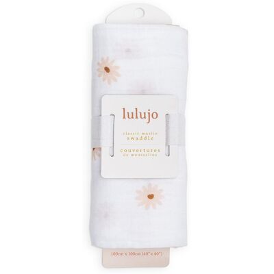 Lulujo Muslin Swaddle - Daisies Multicolor Lulujo Muslin Swaddle - Daisies Multicolor