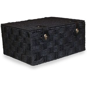 Red Hamper Twisted Paper Rope Picnic Basket in Black Size: Large Black L Red Hamper Twisted Paper Rope Picnic Basket in Black Size: Large Black L