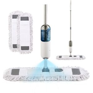 Living and Home 360° Rotating Spray Mop with 3 Replaceable Head Dry Wet Cleaning Tools Set in White White Living and Home 360° Rotating Spray Mop with 3 Replaceable Head Dry Wet Cleaning Tools Set in White White