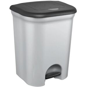 Keeeper Pedal Bin with 2 Waste Compartments 11 Litre in Silver Silver Keeeper Pedal Bin with 2 Waste Compartments 11 Litre in Silver Silver
